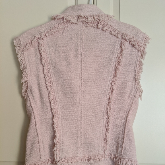 Rebecca Taylor Sheer Pink Tweed Vest size 2 - Picture 2 of 7